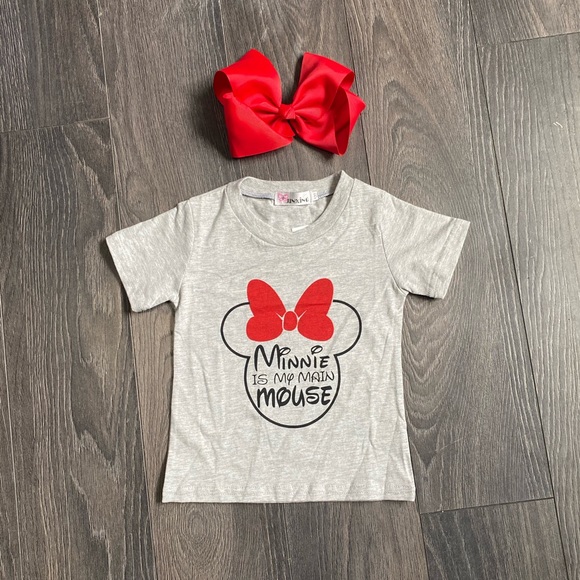 Minnie Mouse shirt w/ bow BN - Picture 1 of 1